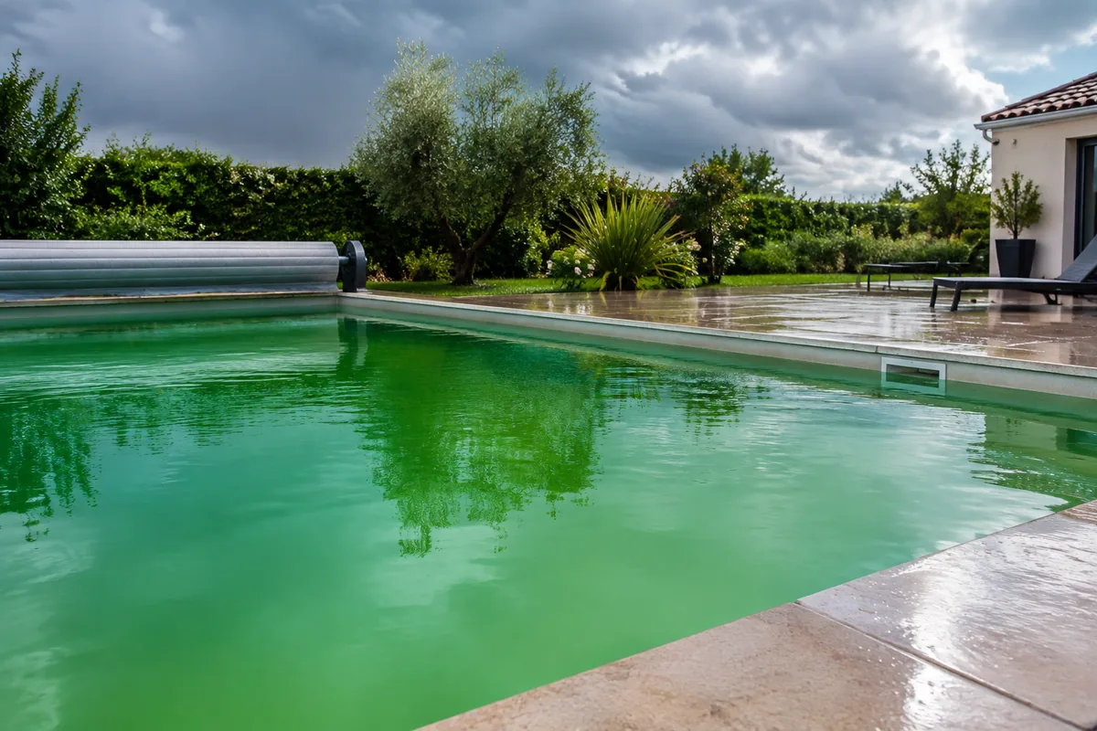 Comment rattraper une eau de piscine verte après un orage